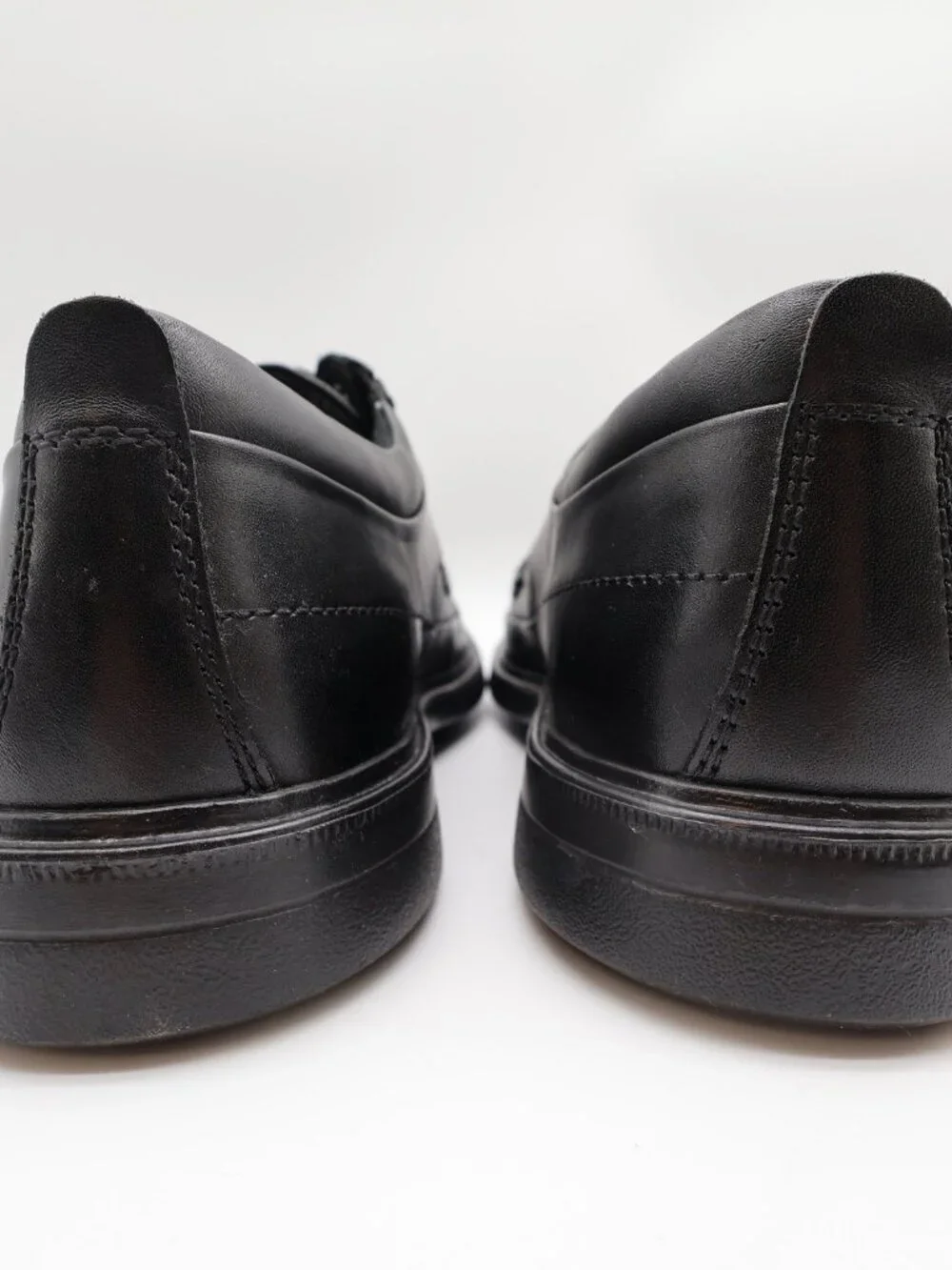 Hush Puppies Prinze Hopper Men's Black Leather Derby Oxford Dress Shoes